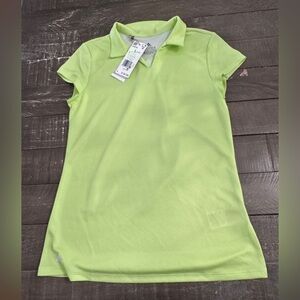 ADIDAS primegreen girls golf shirt pulse green size large performance